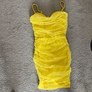 Lulu's Vibrant Yellow Mini Dress